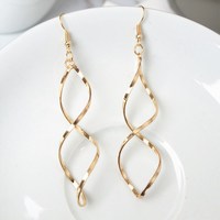 Fashion Simple Spiral Drop Earrings 1